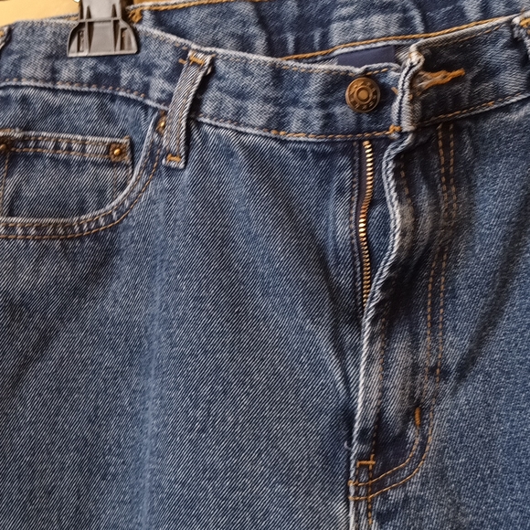 Mens Sz 36X32 Denim blue jeans relaxed classic straight leg jeans 100% cotton - Picture 8 of 8